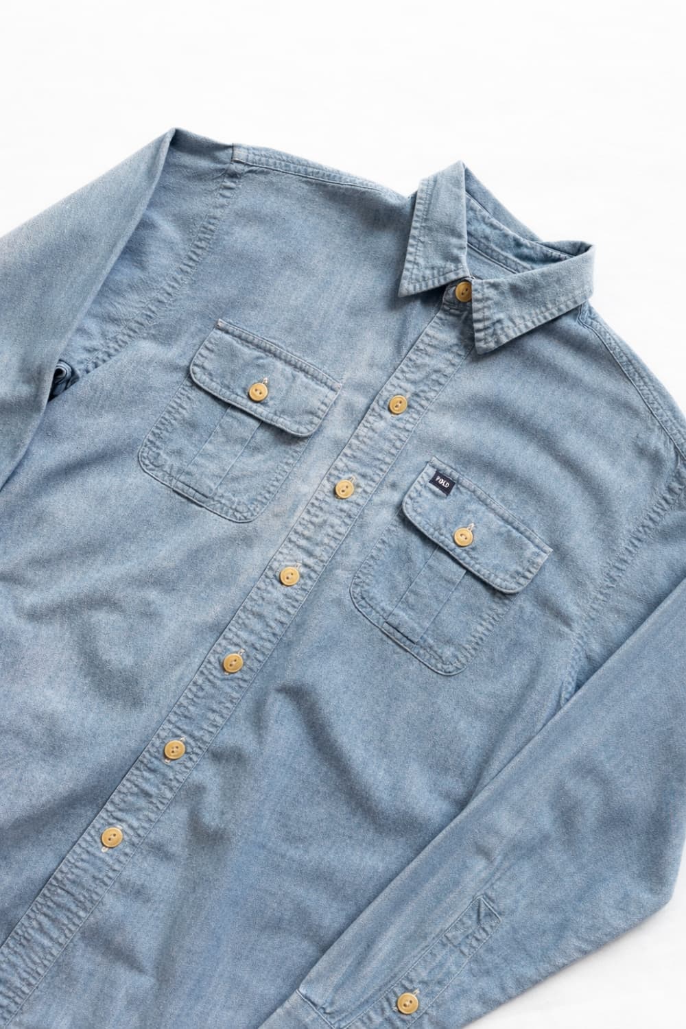 90's 폴로 스포츠 샴브레이 셔츠 M(95) 상품이미지2