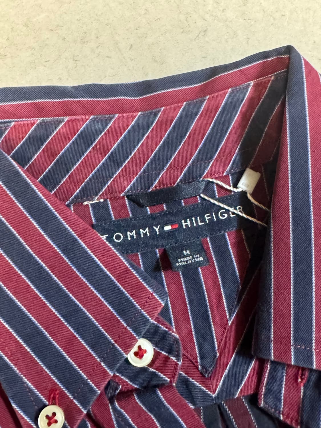타미힐피거 빈티지 스트라이프 셔츠 M 상품이미지4