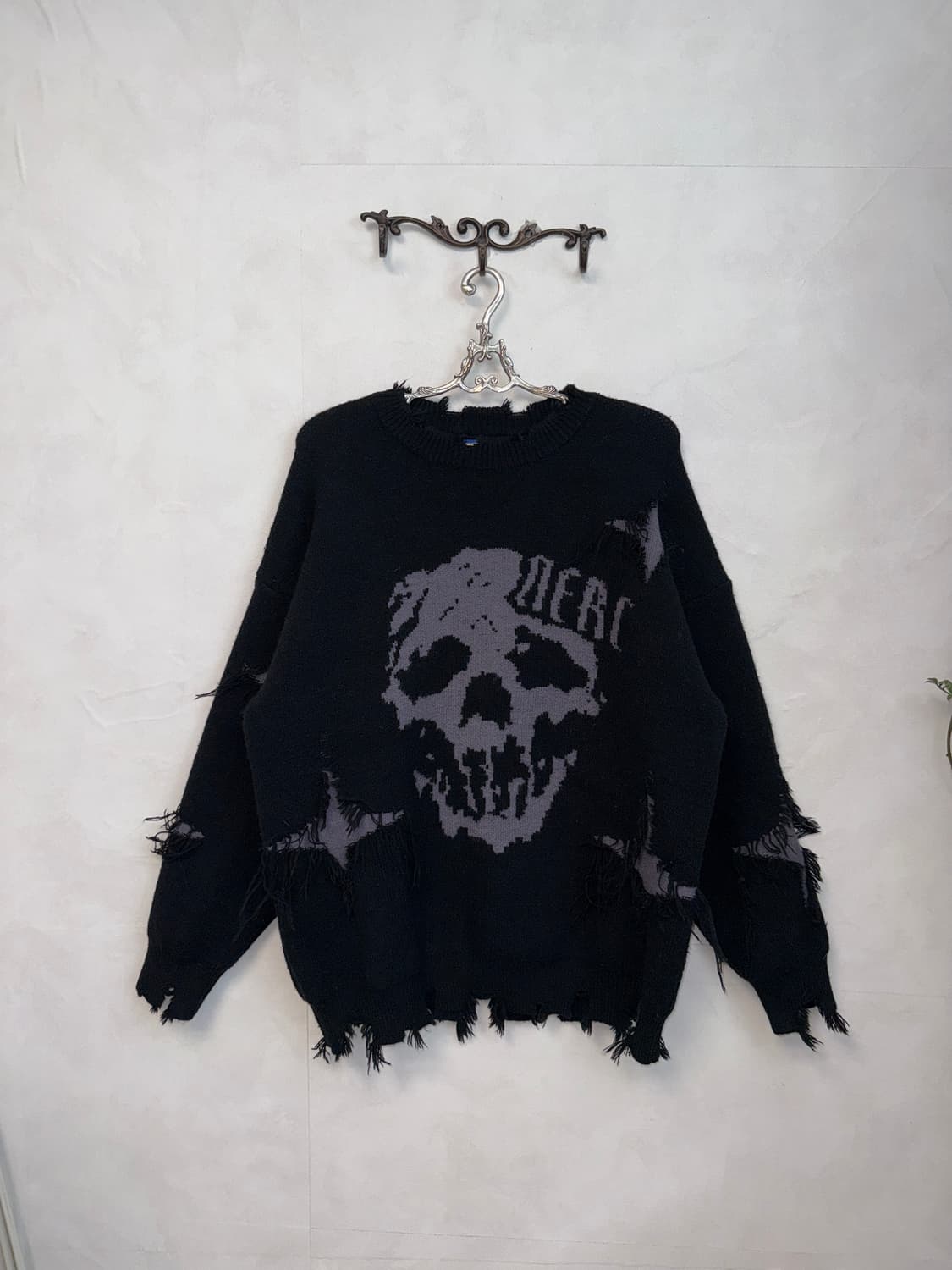 Aelfric Eden distressed skull sweater  상품이미지1