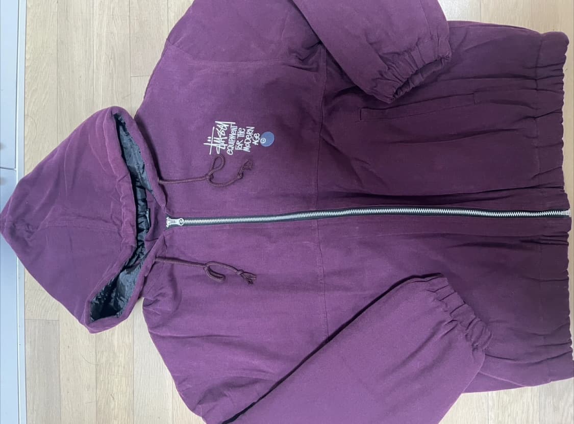 스투시 후드 자켓 버건디 L 상품이미지1