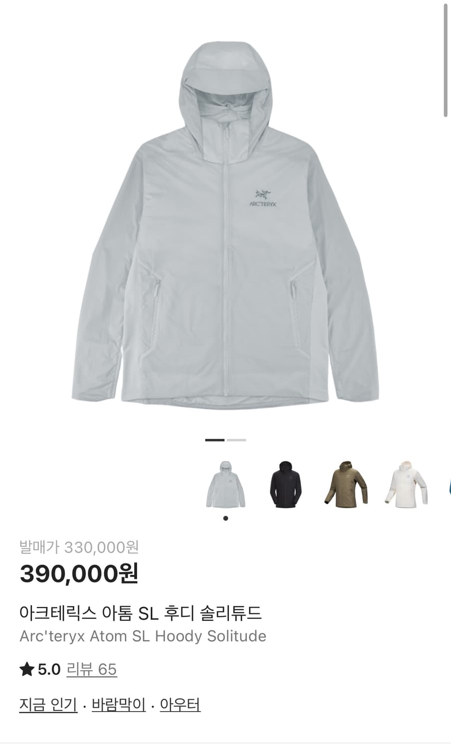 아크테릭스 아톰sl 솔리튜드 상품이미지2