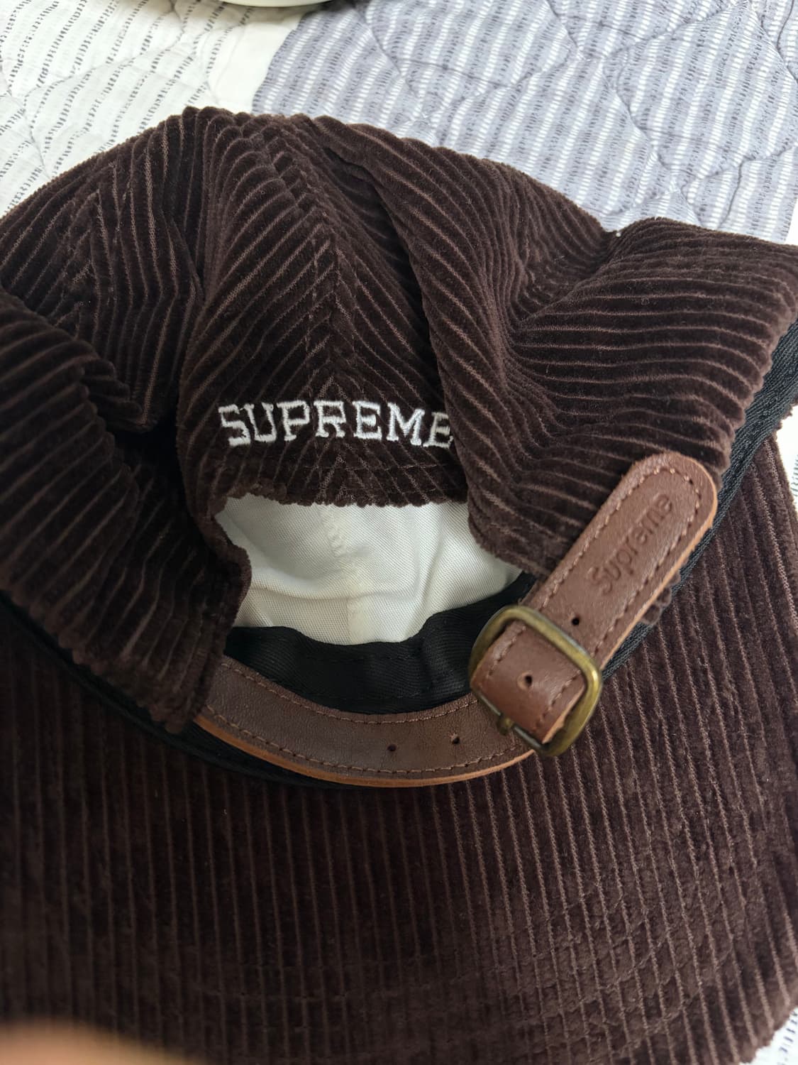 슈프림 코듀로이 S 로고 6-패널 다크 브라운 - 24FW 상품이미지3