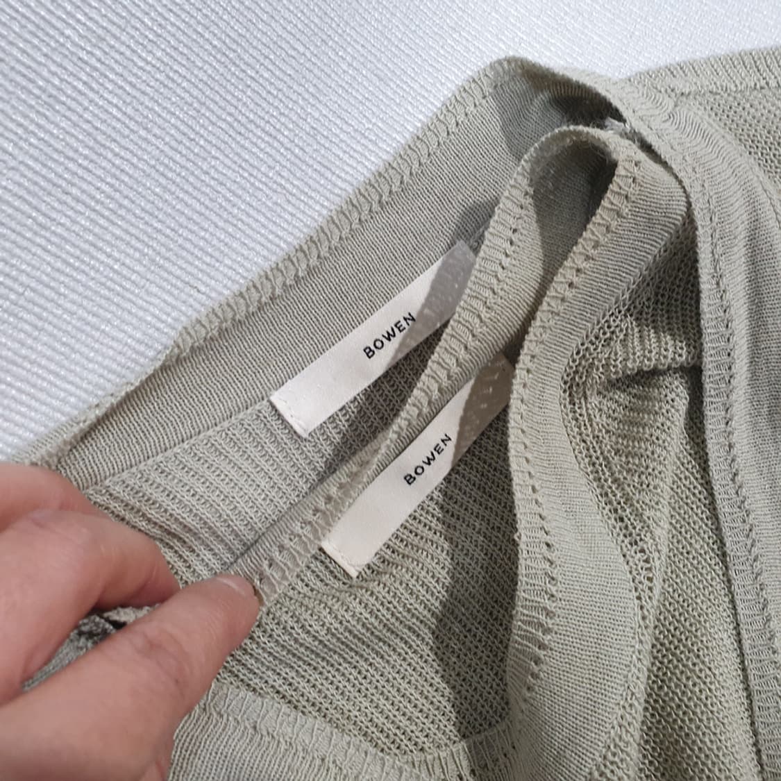 보웬 BOWEN 루즈핏 니트조끼+민소매 F 상품이미지4