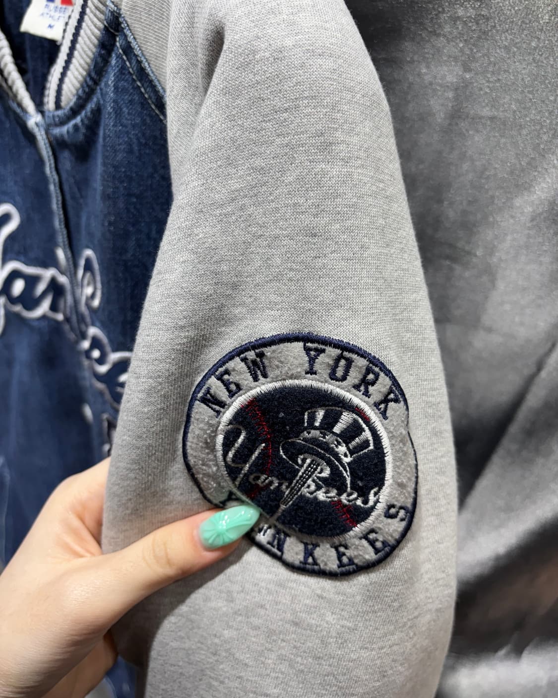 M 러셀 에슬레틱 뉴욕양키스 데님 코튼 바시티  상품이미지5