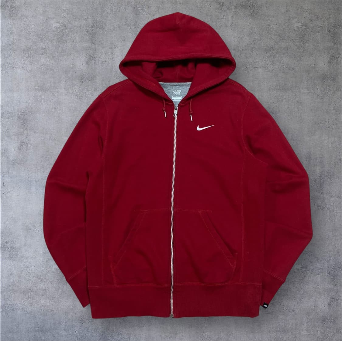 나이키 스우시 스몰 로고 레드 후드 집업 상품이미지1