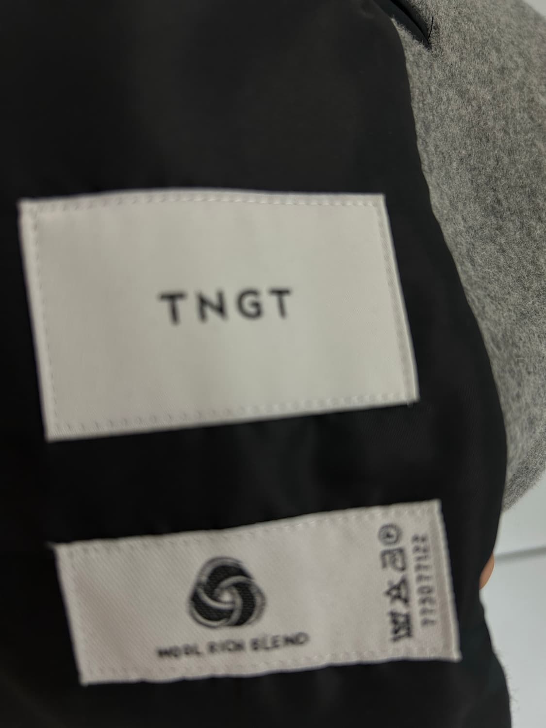 Tngt 멜란지 그레이 대디핏 테일러드 3버튼 코트 105 상품이미지3