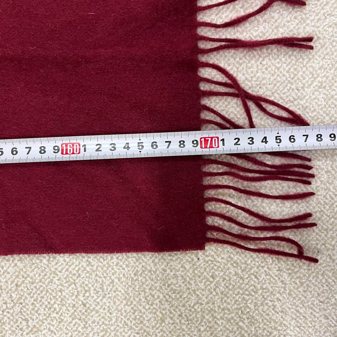 [F] 럭키슈에뜨 버건디 울 머플러 스카프 목도리 0107M1 상품이미지5