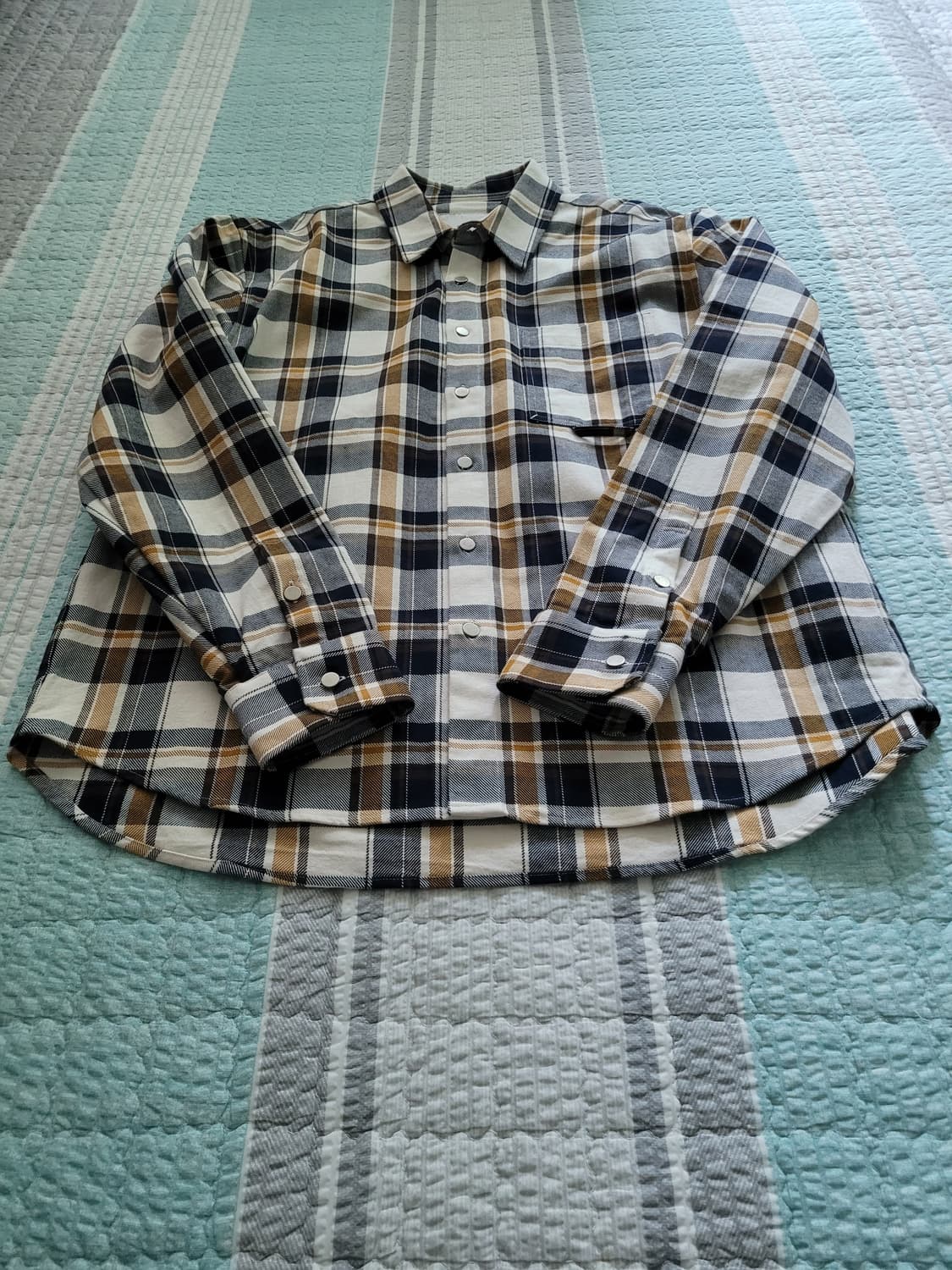 커먼 스탠다드CommonStandard 하드코튼 오버핏 체크남방 110 상품이미지5