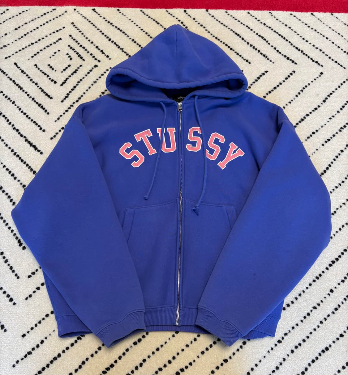 스투시 페이디드 그래픽 집 후드 퍼플  상품이미지1