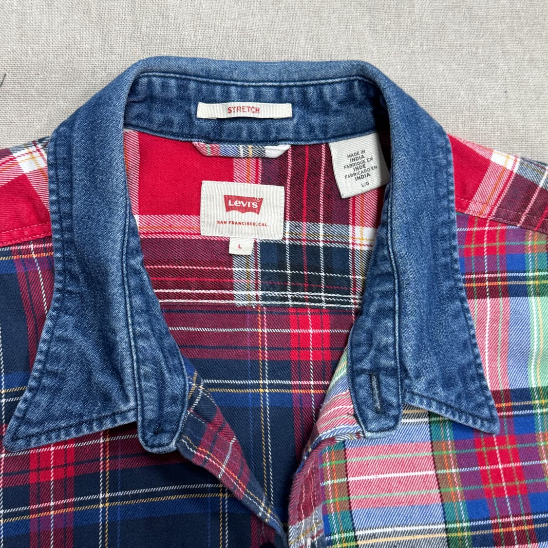 리바이스 아수라 멀티컬러 체크셔츠 L 상품이미지6