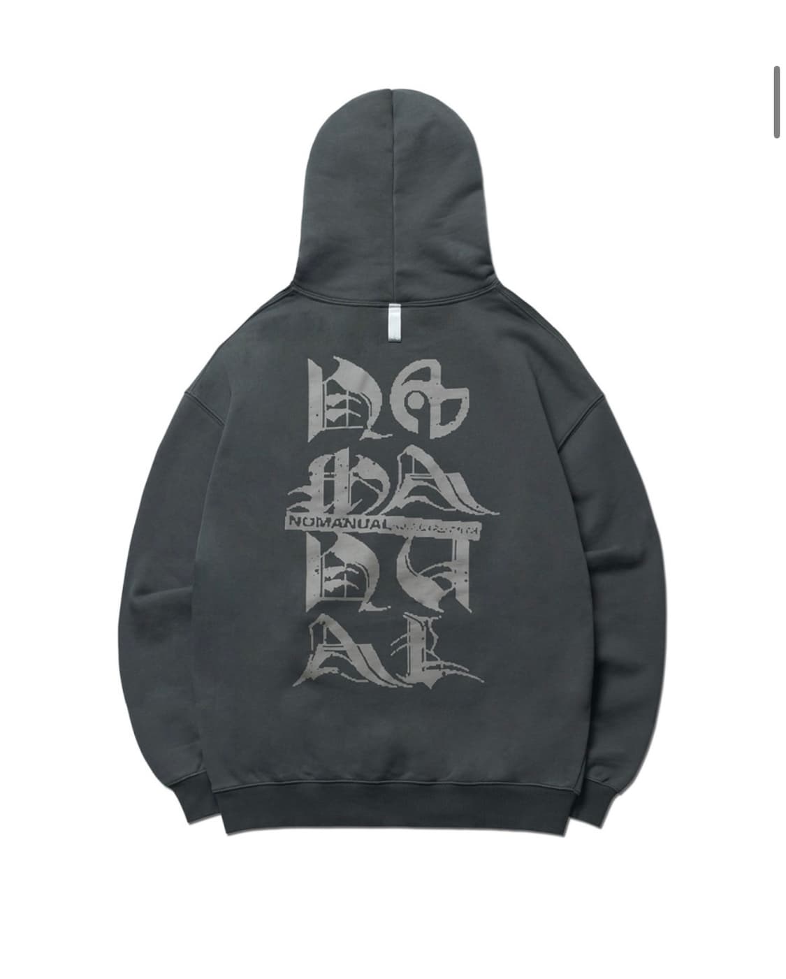 (L) 노매뉴얼 BLACK LETTER HOODIE 후드티 판매 상품이미지6