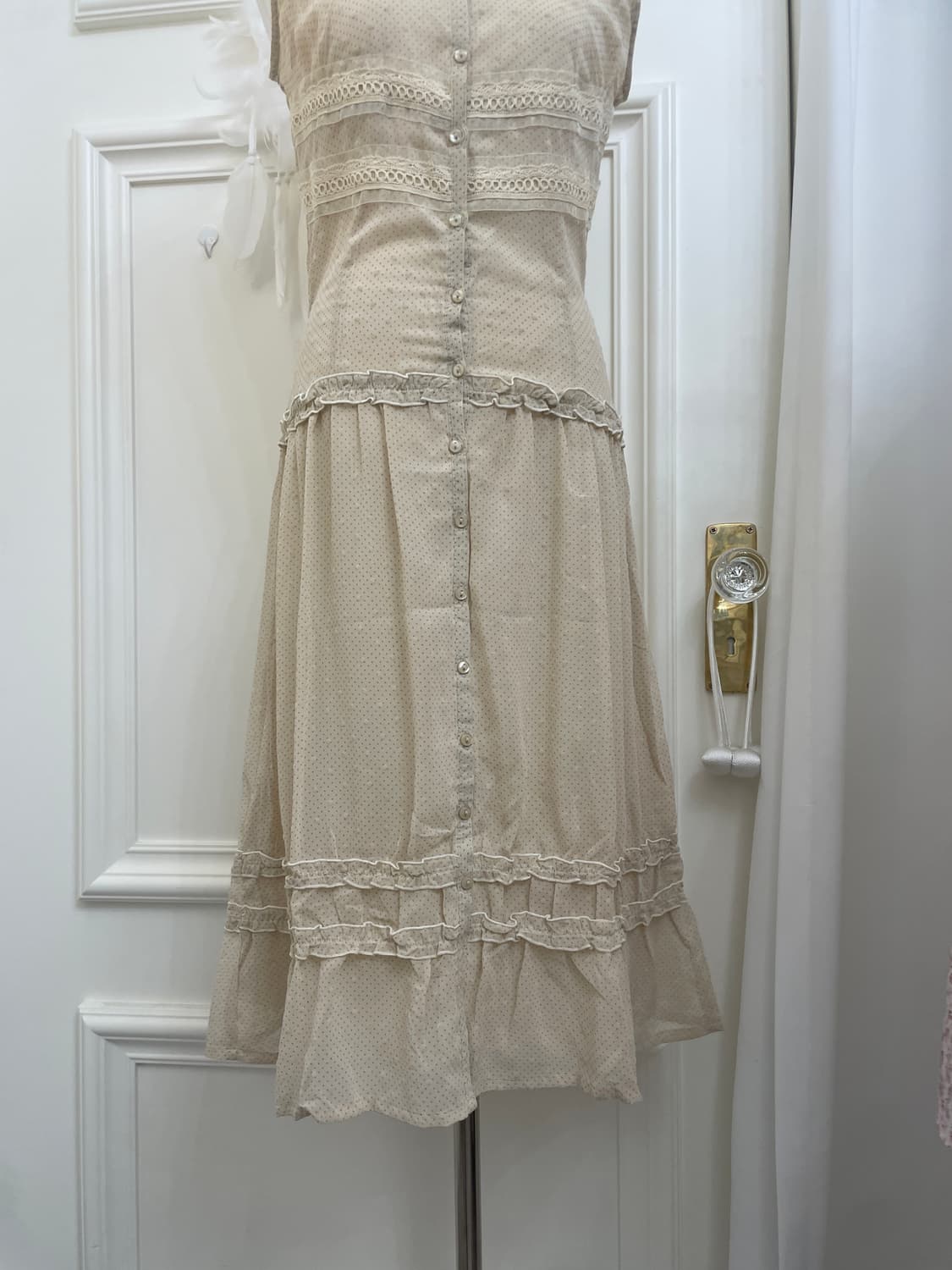 beige ruffle fairy bolero&beige dot lace 상품이미지10