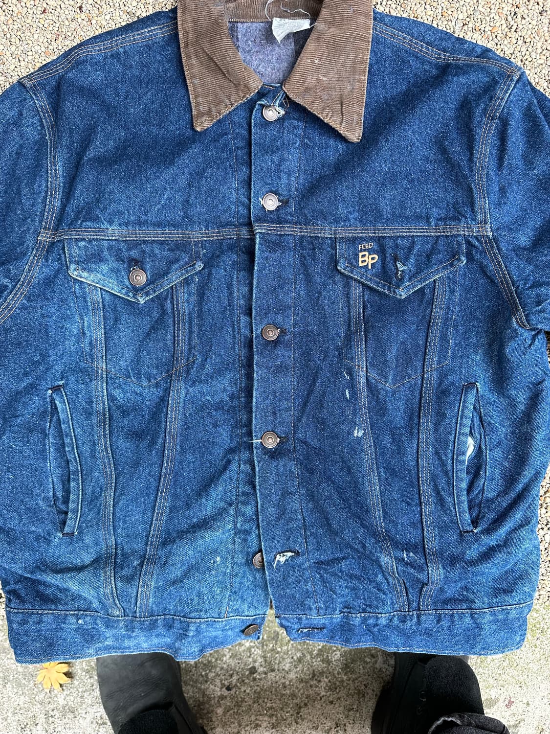 90’s wool feed BP denim jacket 상품이미지4