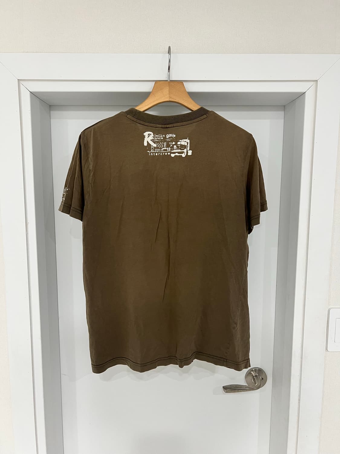 빈티지 피스 스트롱 월드 로고 데미지 티셔츠 상품이미지4