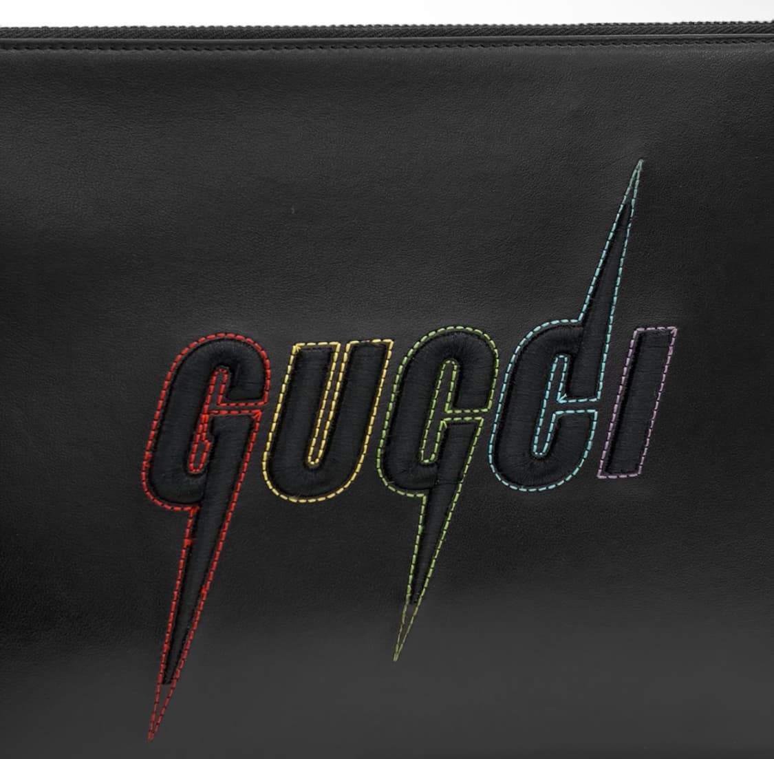 [OS] 구찌 님성 블레이드 자수 로고 클러치 백 파우치 블랙 상품이미지3