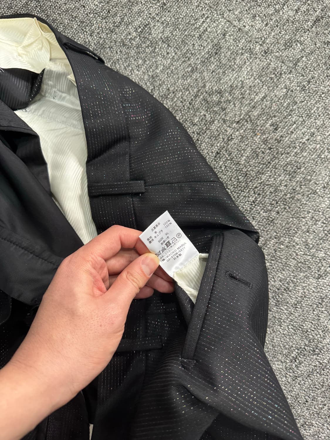 와코마리아 도멜 글리터 플리티드 트라우저 블랙 XL 상품이미지8