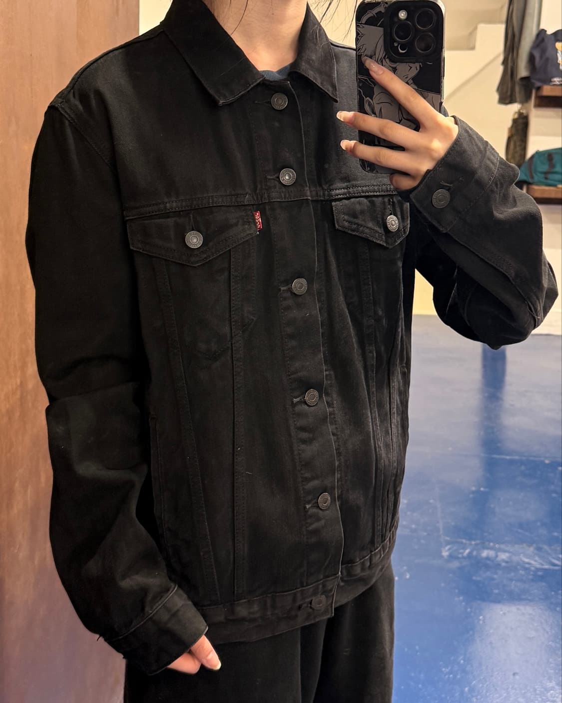 Levis 리바이스 블랙 데님 트리커 자켓 상품이미지2