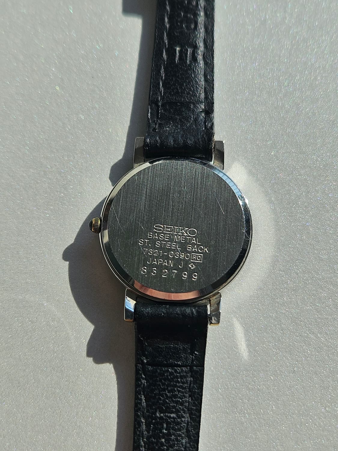 세이코 엑셀린 여성 가죽 쿼츠 시계 상품이미지5