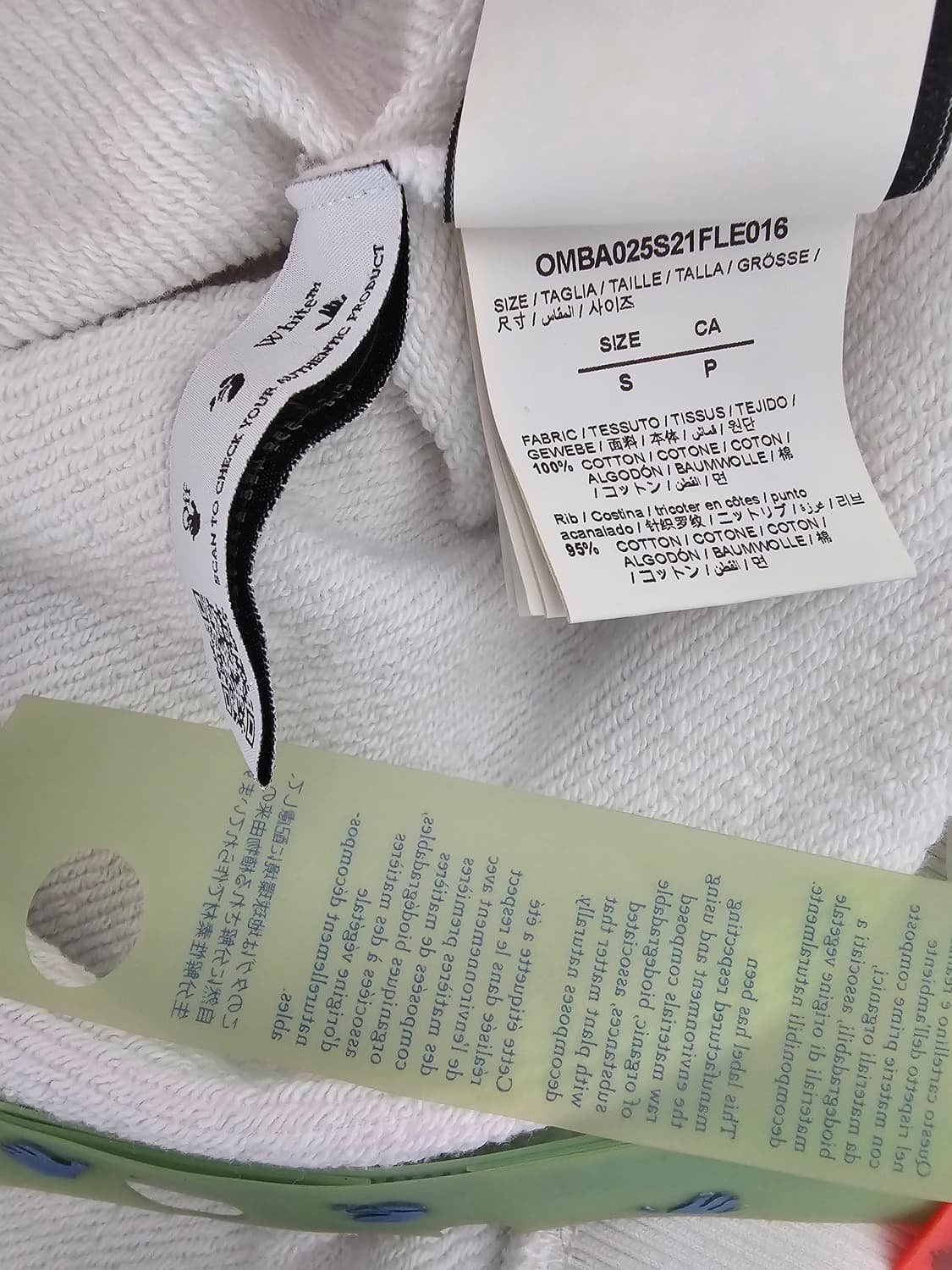 오프화이트 애플모티브 스웻셔츠 맨투맨 S 새상품 (정품큐알인증) 상품이미지5