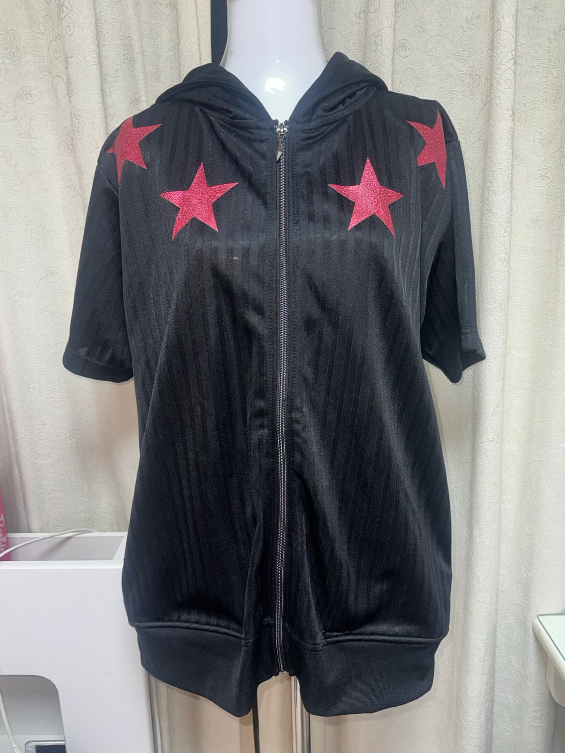 Red star zip-up hoodie 상품이미지2