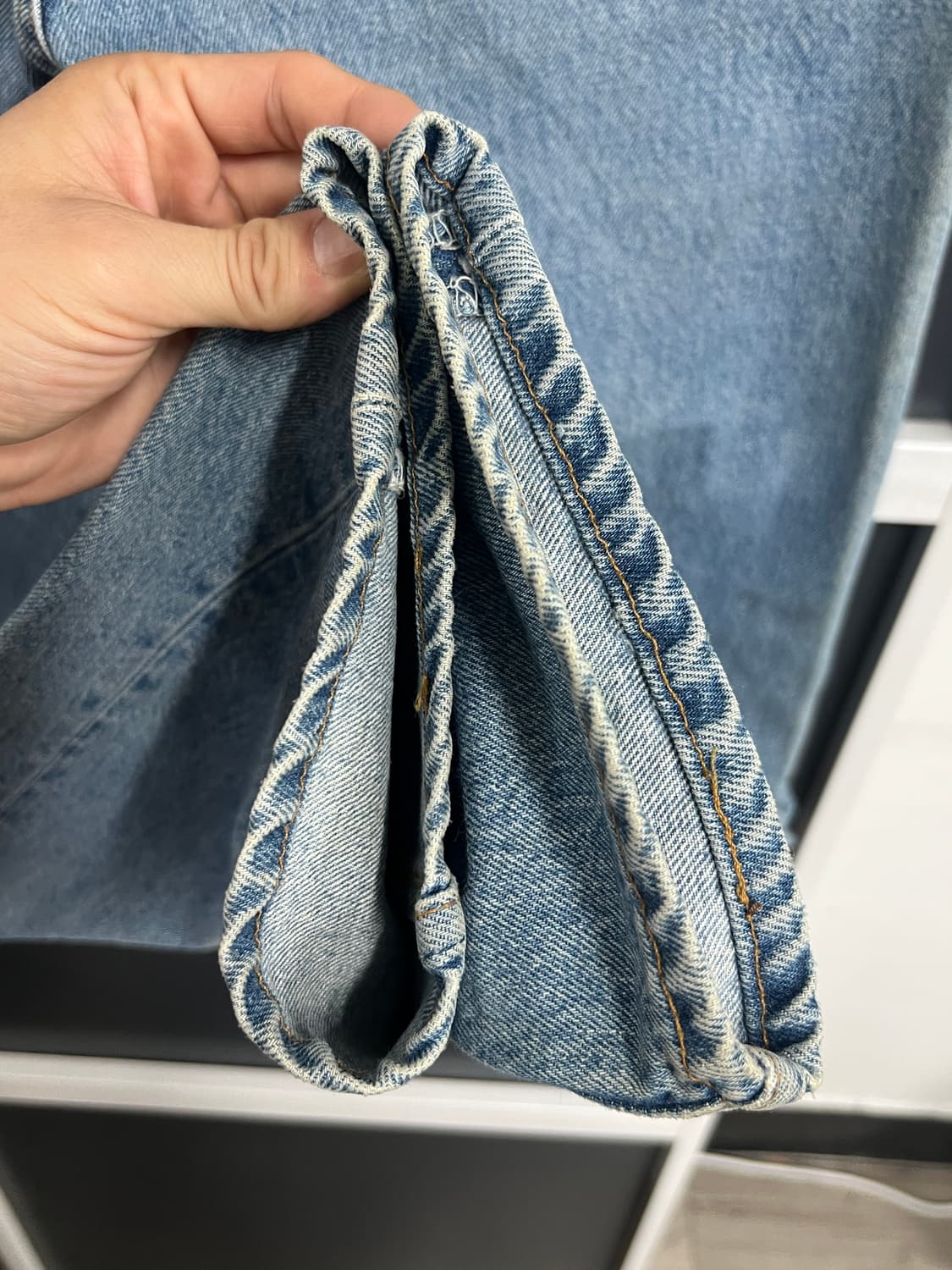 90s USA Levis 리바이스 501 스트레이트 연청 데님 팬츠 상품이미지4