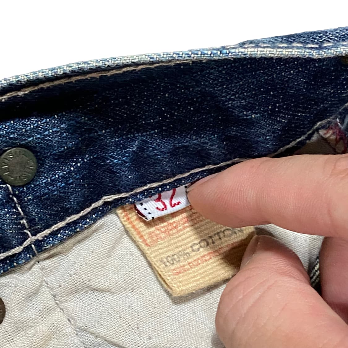 에비수 로고 자수 신치백 와이드 데님 팬츠 상품이미지5