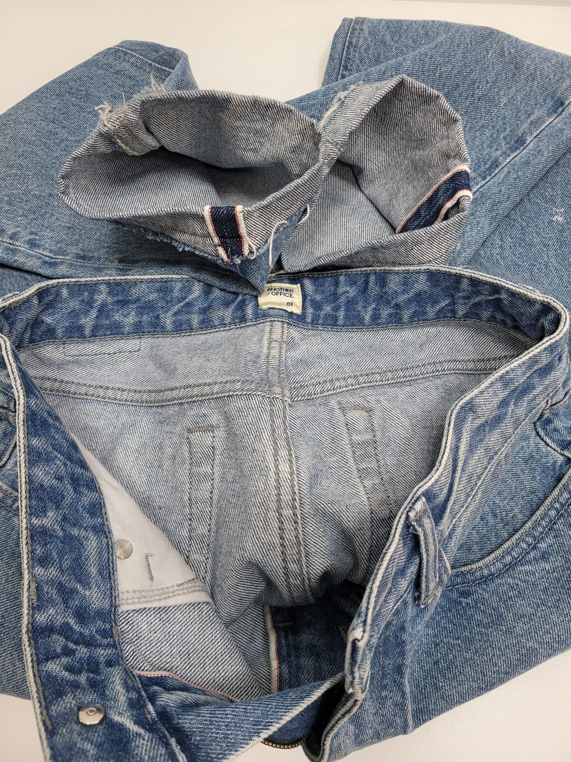 어나더오피스 배기핏 워싱 청바지 / 남 78 (30) 여성가능
 상품이미지8