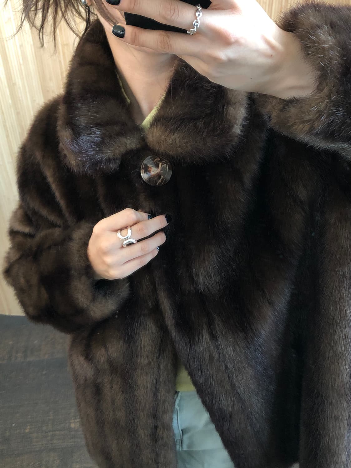 빈티지 브라운 퍼 코트(Fuax Fur) 상품이미지5