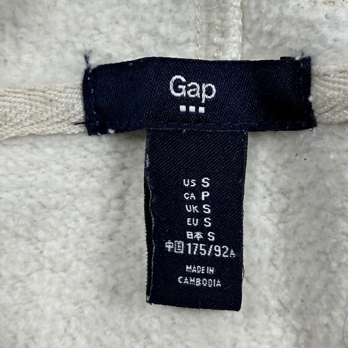 갭 gap 빅로고 오트밀 후드티 (S) 상품이미지5