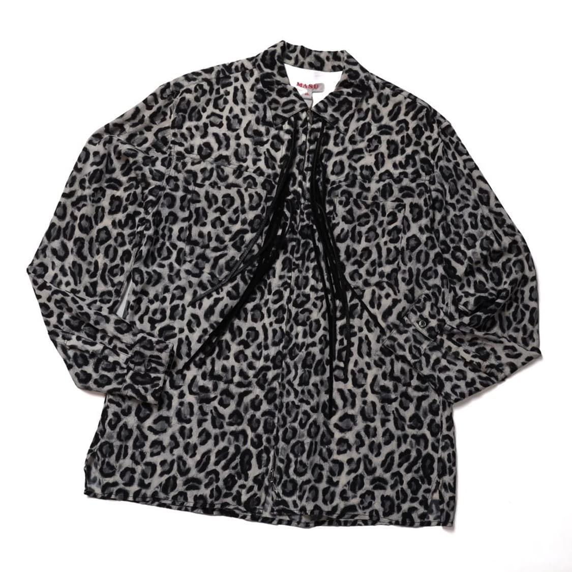 MASU Zip Up Leopard Silk Shirt    상품이미지1