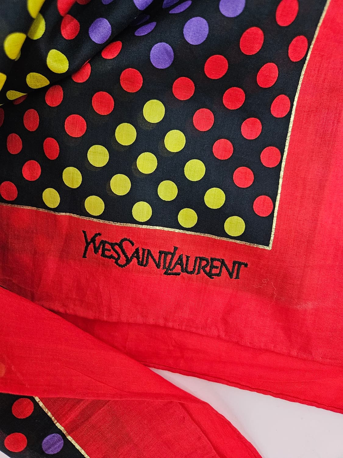 입생로랑(YSL) 멀티 도트 코튼 손수건 상품이미지4