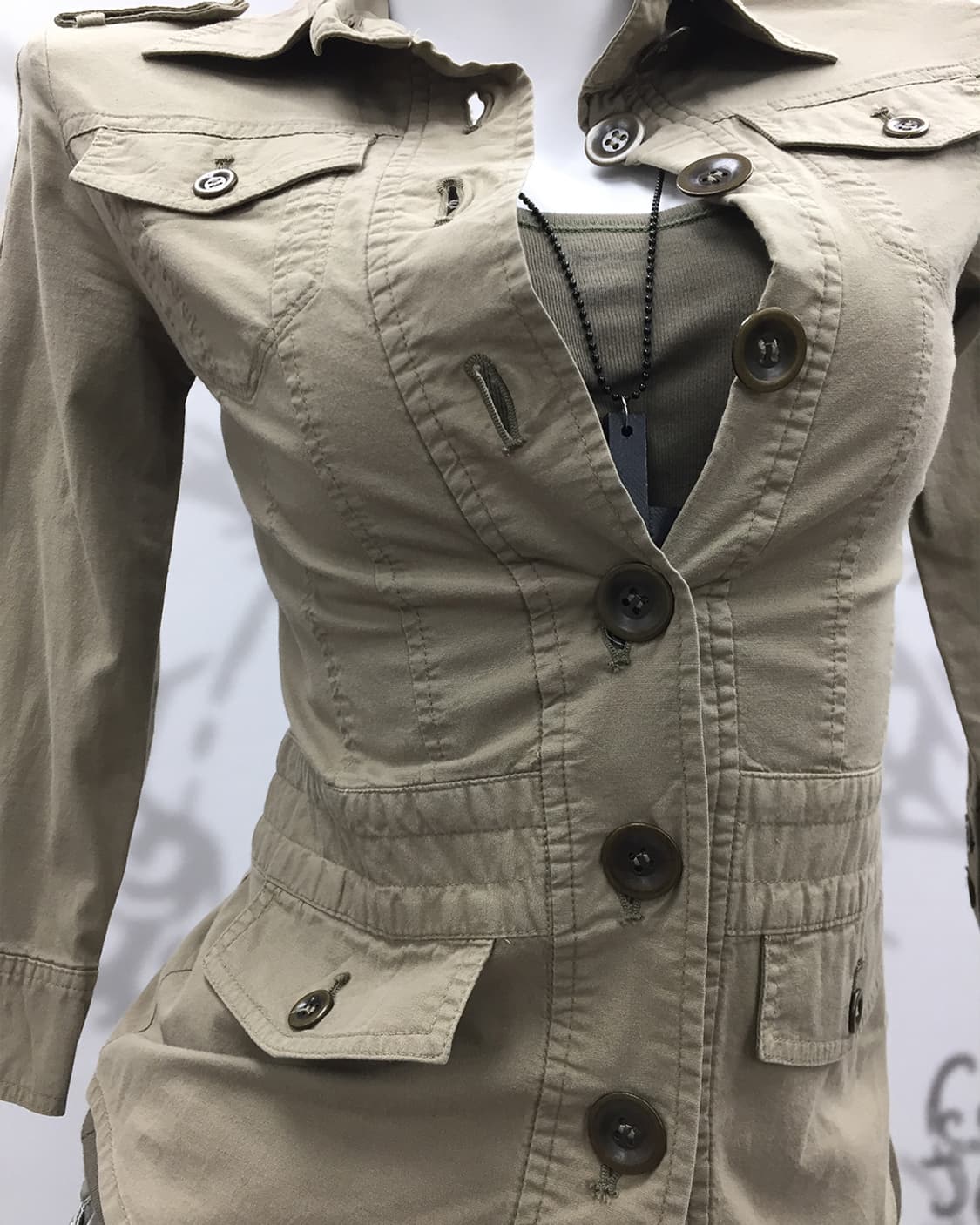 Y2K beige shirts 상품이미지7