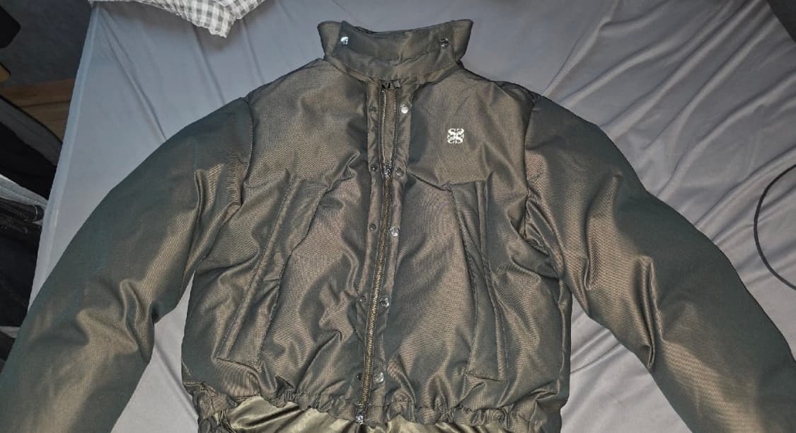 세터 레체 투 톤 덕 다운 패딩 글리터 그린 브라운 L사이즈 상품이미지2