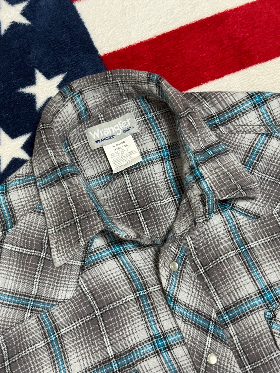 랭글러웨스턴셔츠 Wrangler westernshirt 플란넬셔츠 빈티지 상품이미지6