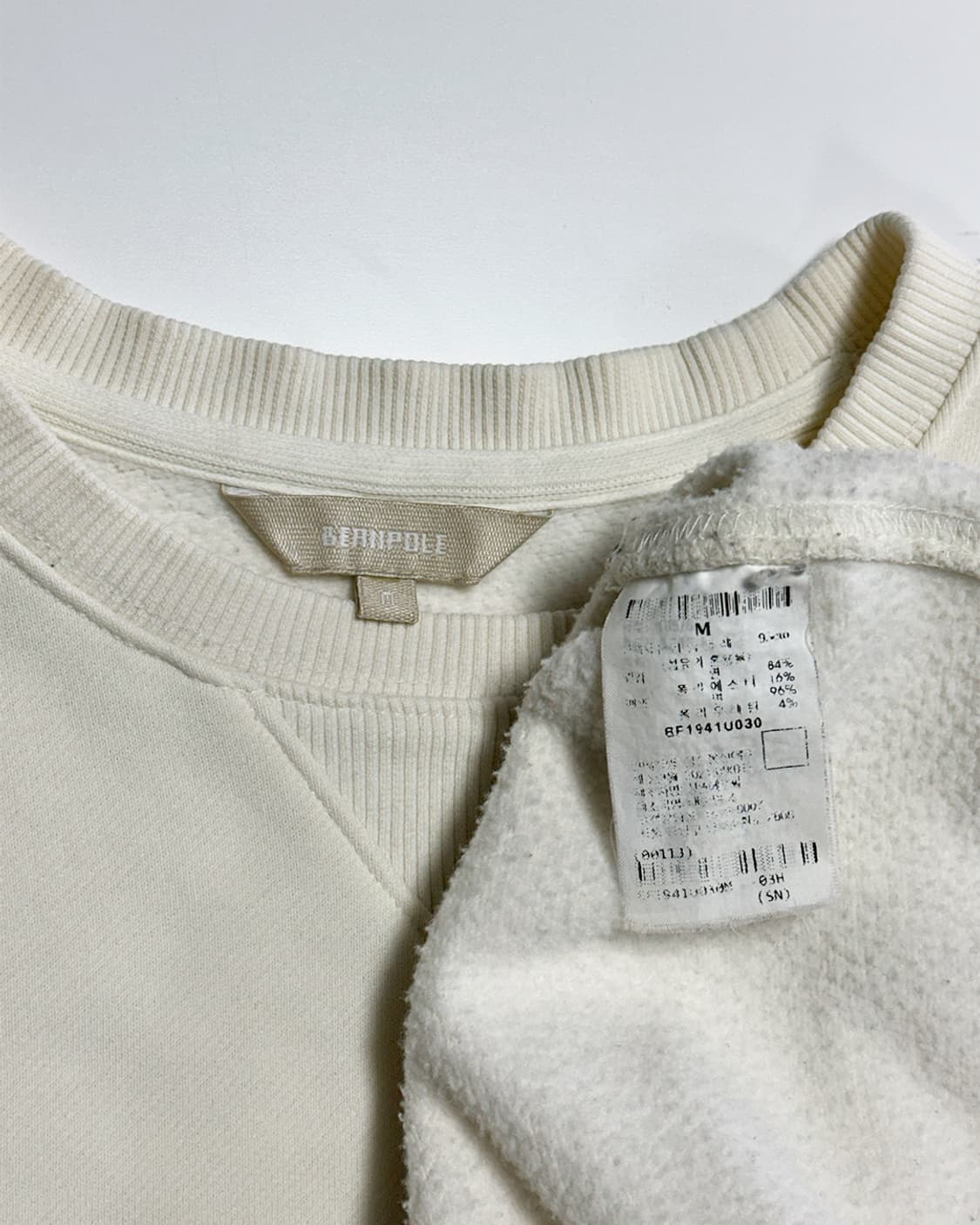 빈폴 기모 맨투맨 크림 상품이미지5