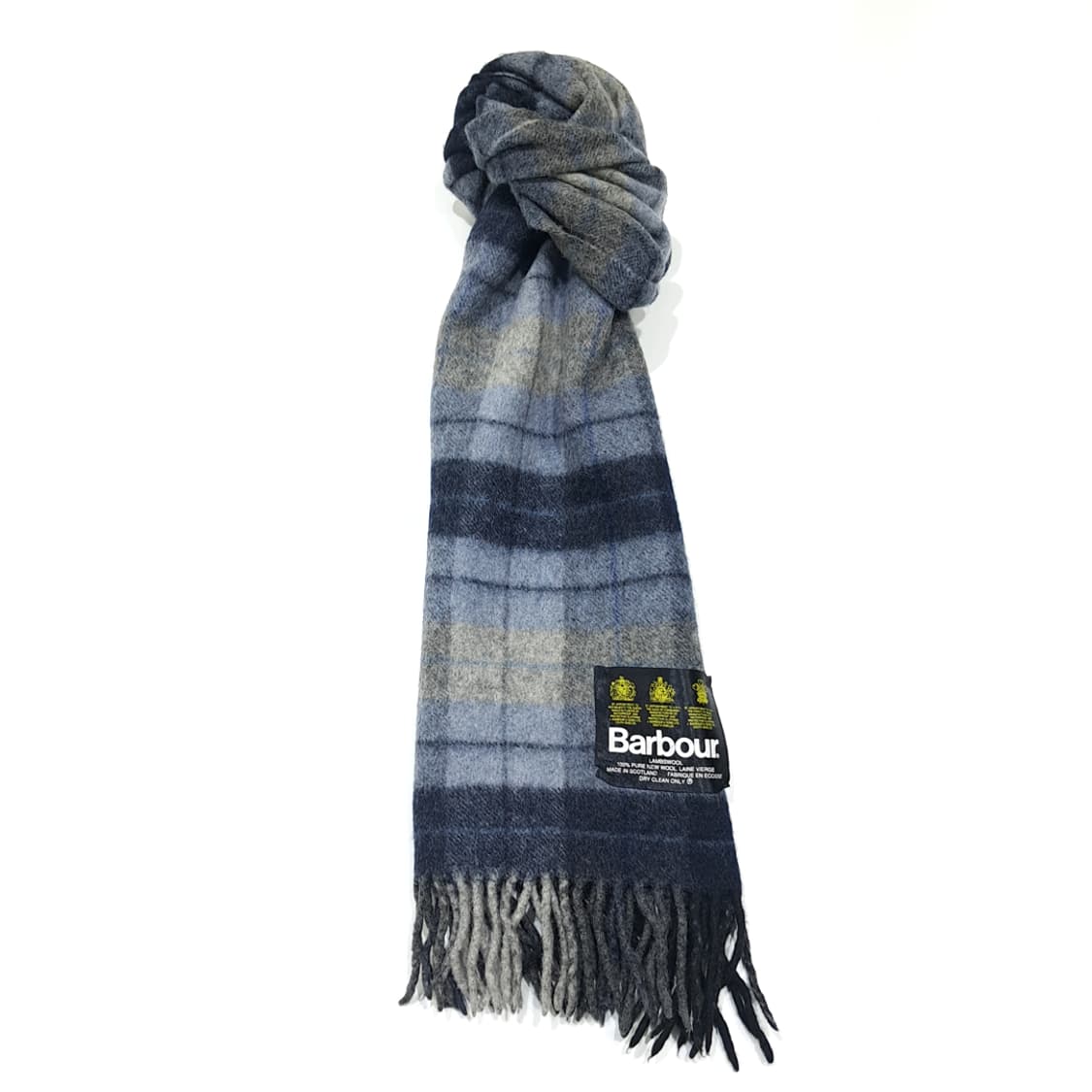 MX500 바버 90s 스코틀랜드판 램스울 타탄체크 머플러 목도리 상품이미지5