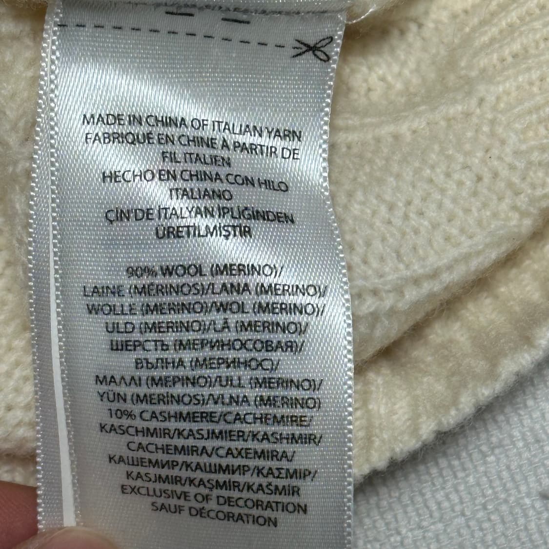 S 폴로랄프로렌 여성용 메리노울 캐시미어 혼방 케이블 니트  상품이미지5