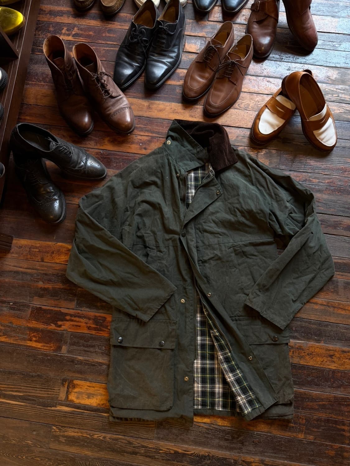 브리티시 왁스 아웃도어 자켓 100~105 상품이미지5