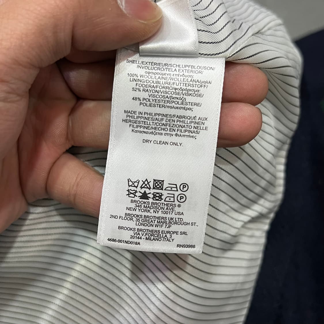  브룩스 브라더스 울 블레이저 y14431 상품이미지7