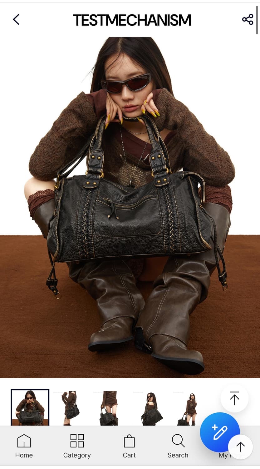 테스트메커니즘 빈티지 토트백 상품이미지1