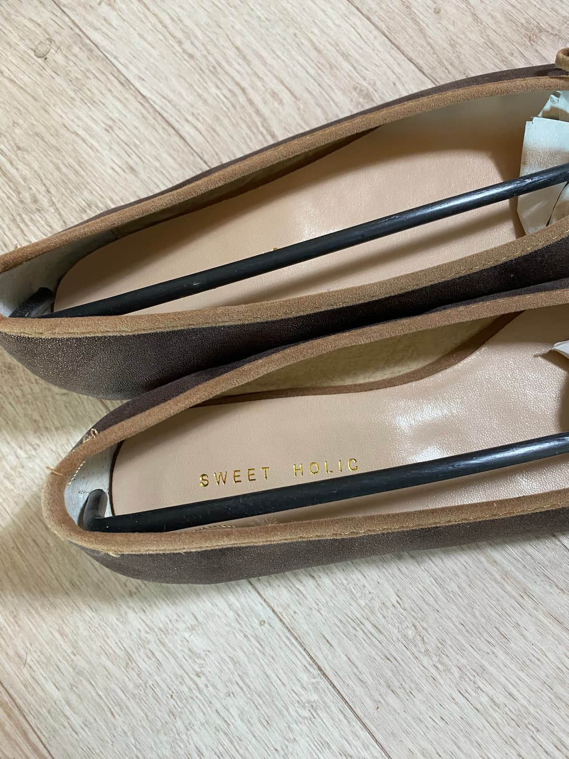 새상품 브라운 펄 플랫슈즈 상품이미지3