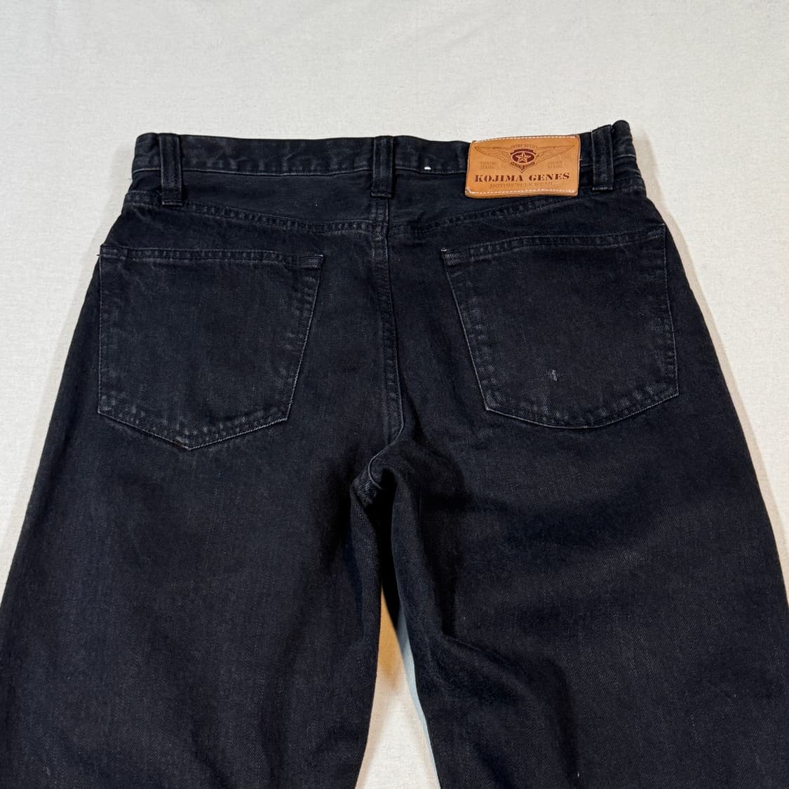 32inch) 코지마 진즈 흑청 데님 모터사이클 팬츠 상품이미지2