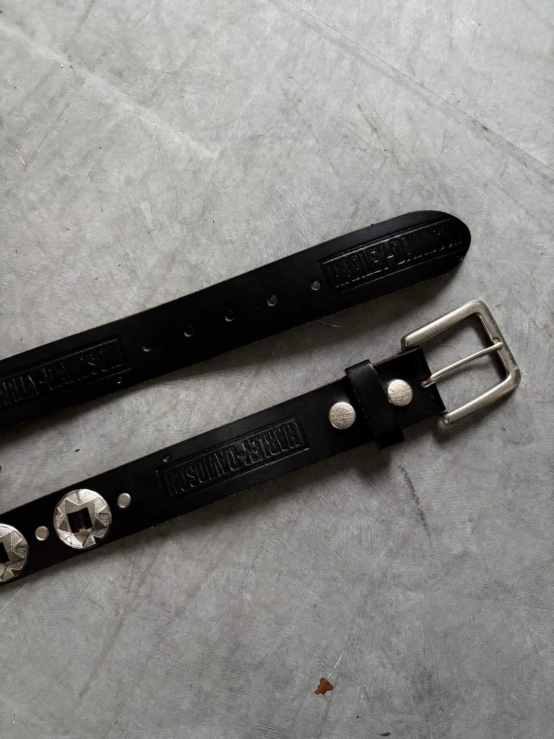 Harley-Davidson 할리 데이비슨 스터드 레더 벨트 상품이미지5