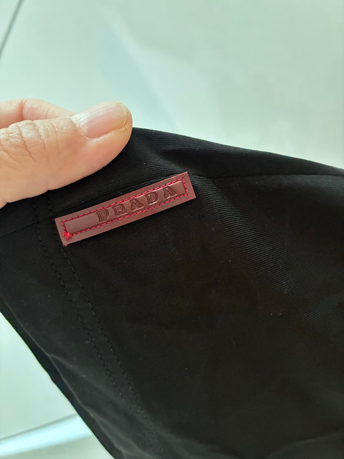 Prada Sport 프라다 블랙 스트레치 반팔 탑 상품이미지4