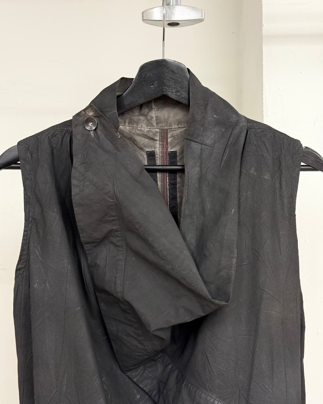 릭 오웬스 다크쉐도우 11ss 블랙 드레이프 베스트 상품이미지2