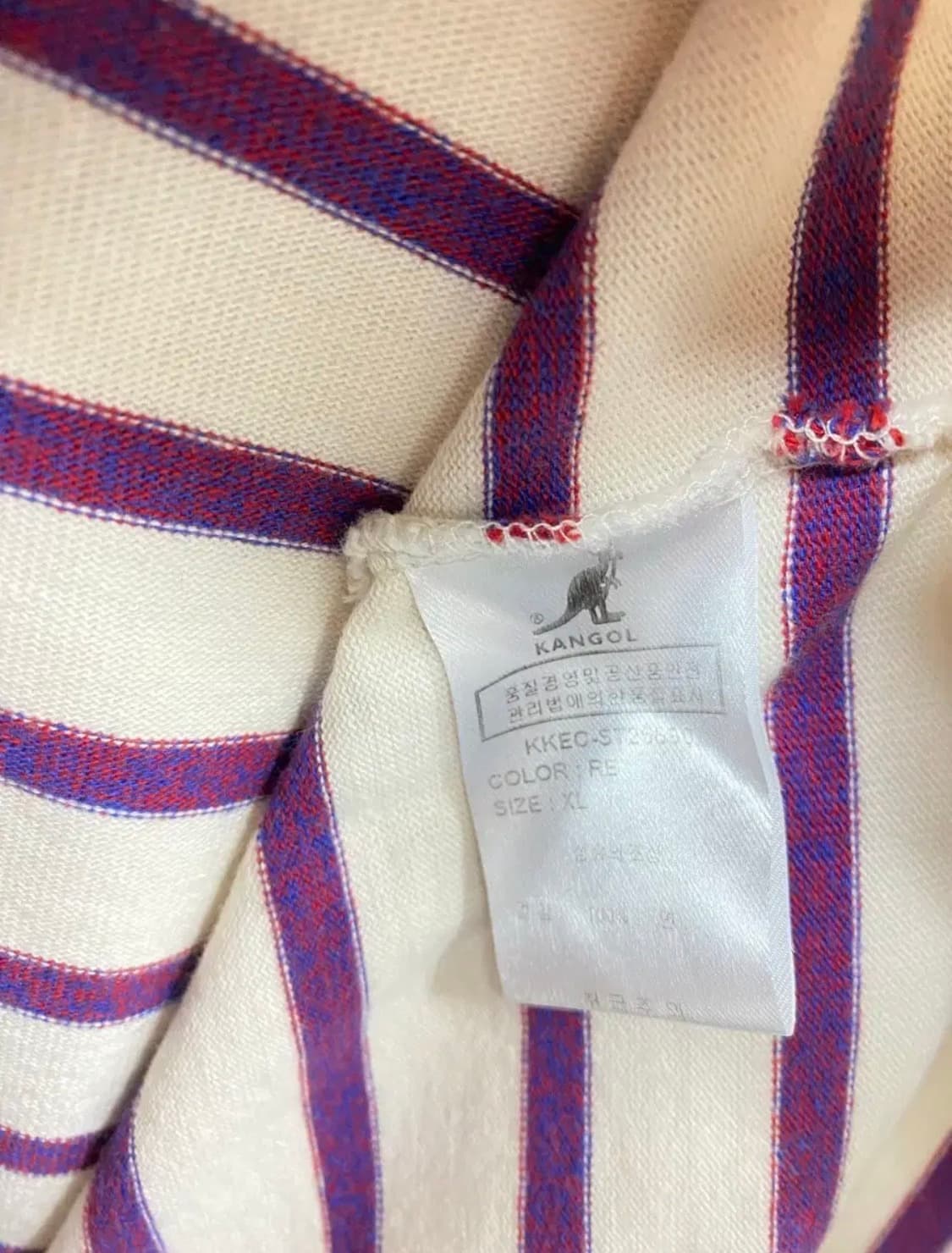 캉골 베이직 스트라이프 티셔츠 XL  상품이미지6