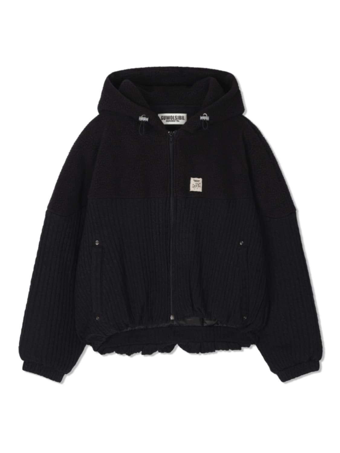 구월십일 후리스 벌룬 점퍼 블랙 상품이미지1