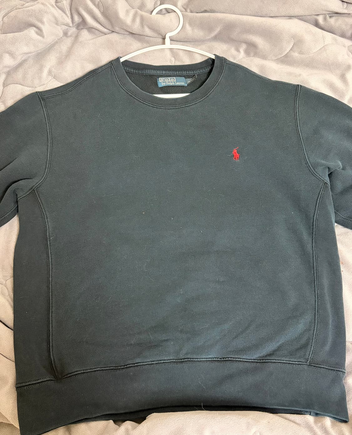 폴로 네이비 레드포니 기모 맨투맨 상품이미지1