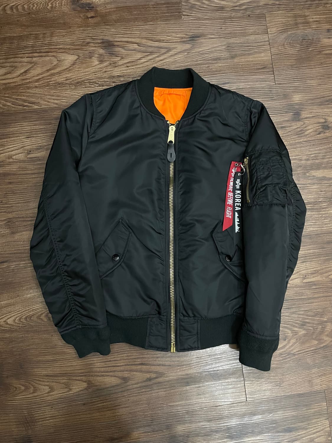 알파인더스트리 ma-1 플라이트 자켓 항공점퍼 블랙 상품이미지1