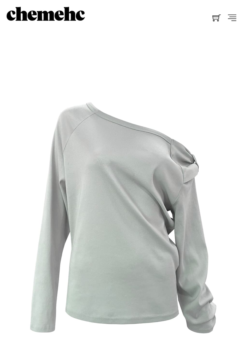 체메씨 보우 원숄더 롱슬리브 상품이미지1